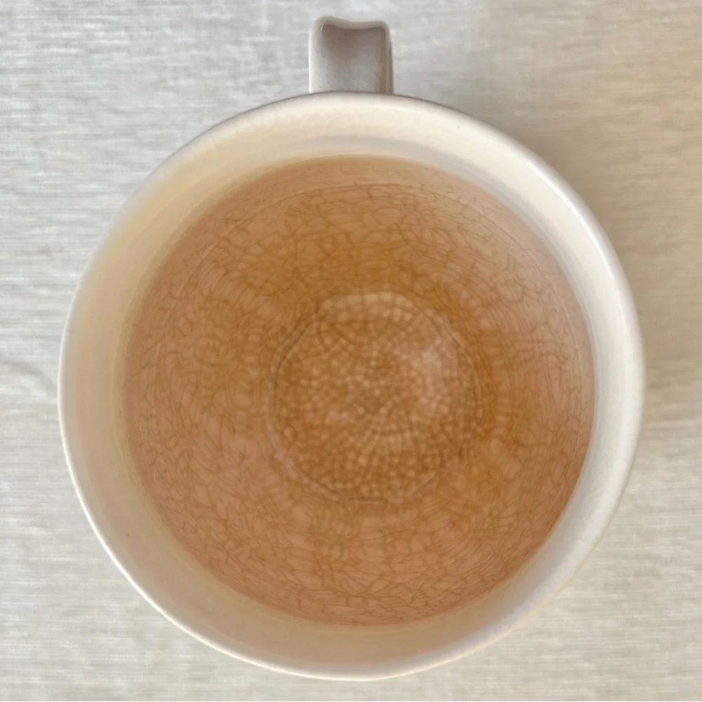 ANTHROPOLOGIE porcelain d floral handmade mug - Picture 5 of 6